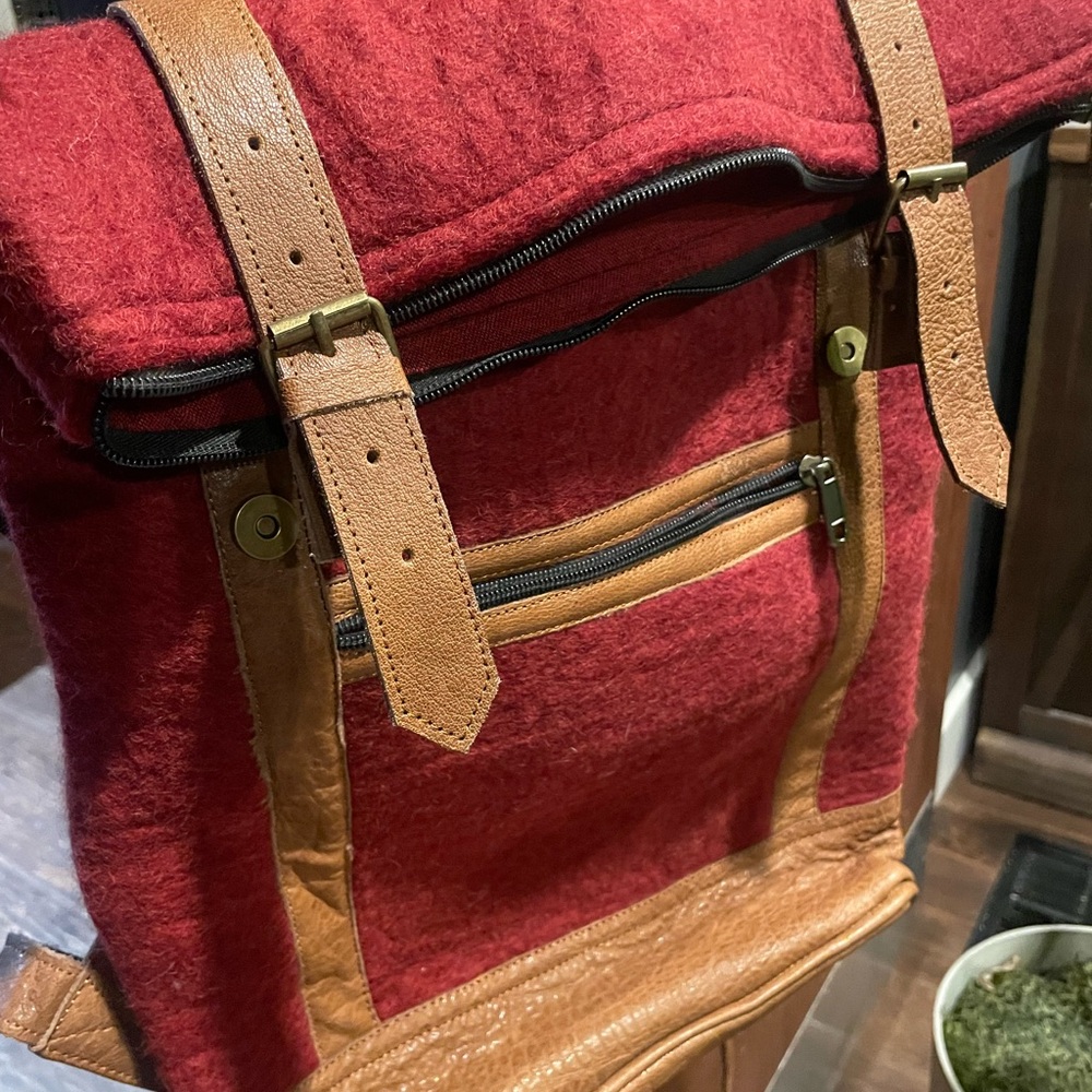 NWT Fair Trade Wool Backpack